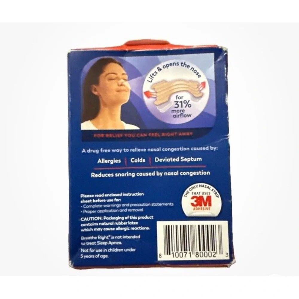 Breathe Right Nasal Strips Extra Strength Tan 26 Ct Exp 06/30/29 New